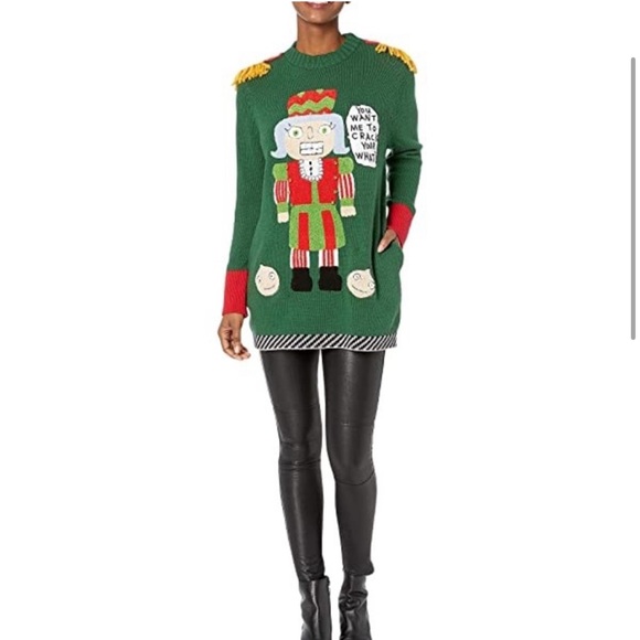 21. Dubgee Whoopi Goldberg Nutcracker Holiday Christmas Sweater NWT - Picture 6 of 16